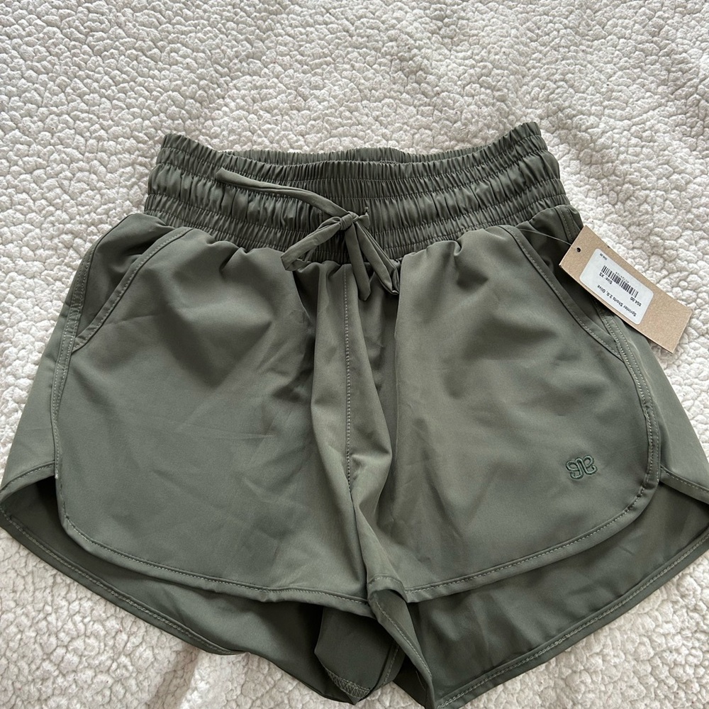 Albion Fit Olive Green Women's Shorts
